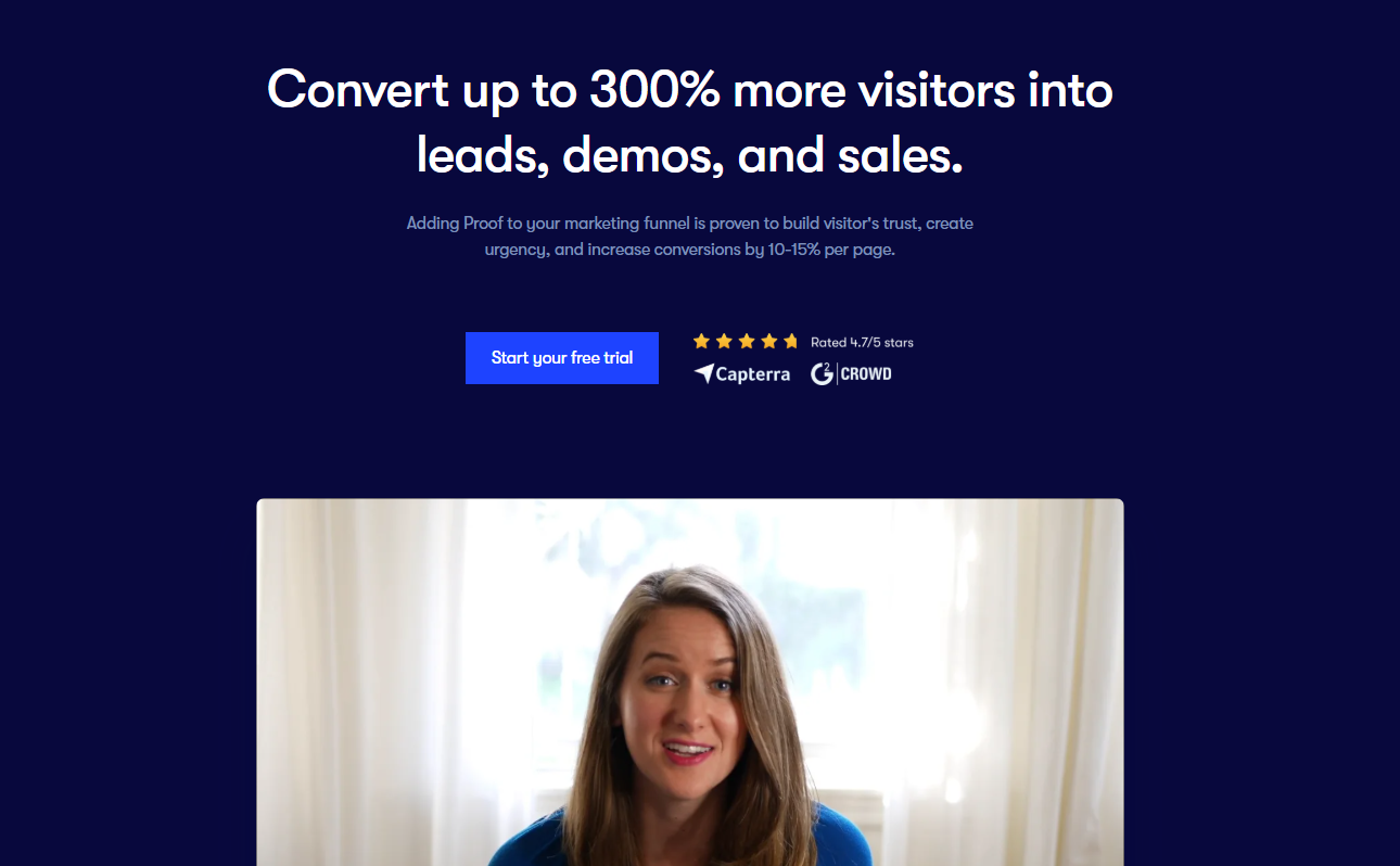 Proof Pulse Landing Page Example