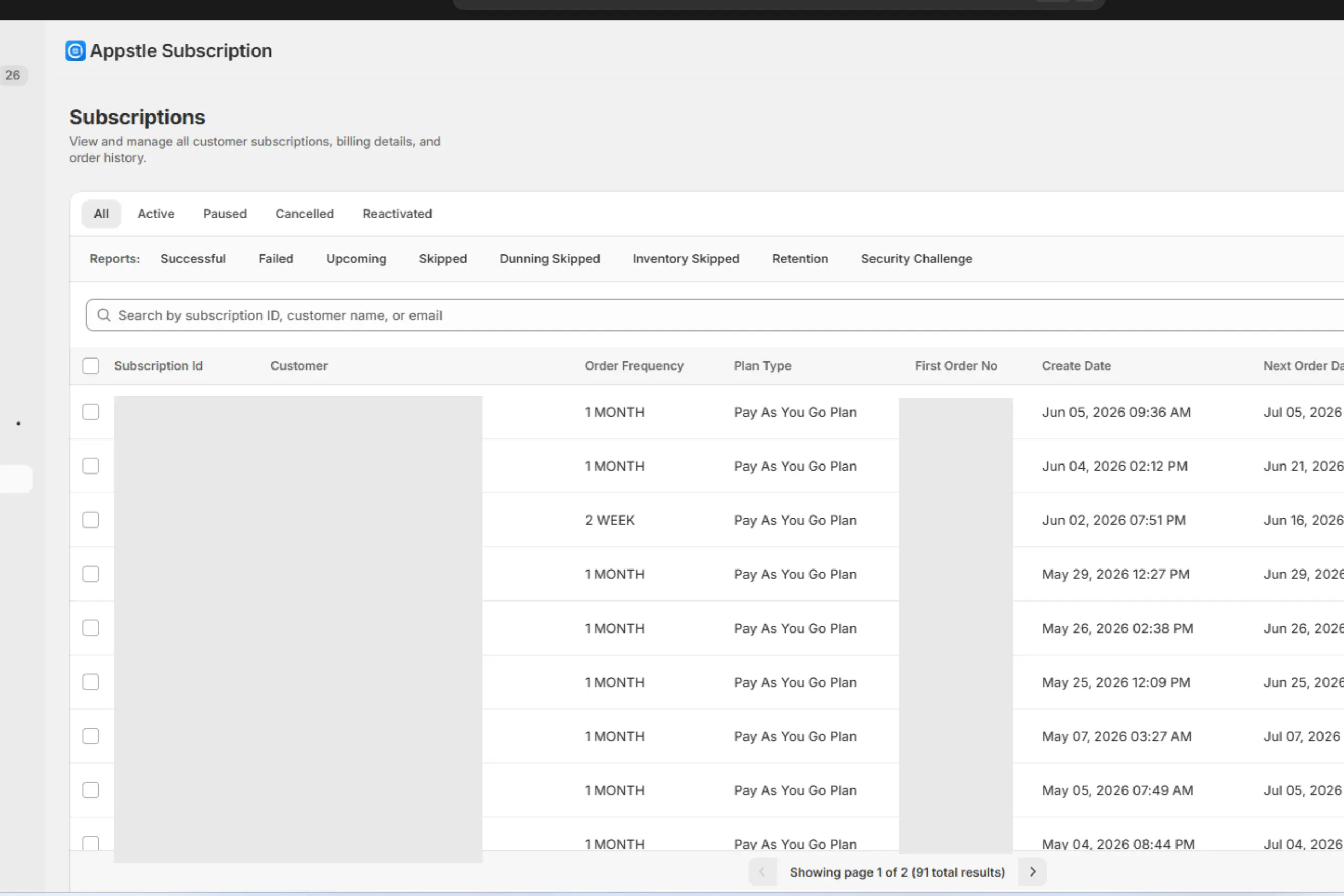 Viewing the Appstle subscribers overview dashboard