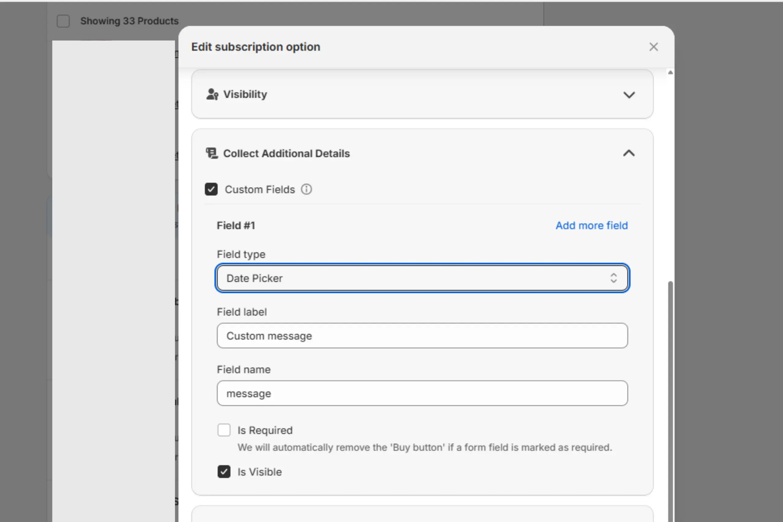 Collecting additional customer details with Appstle