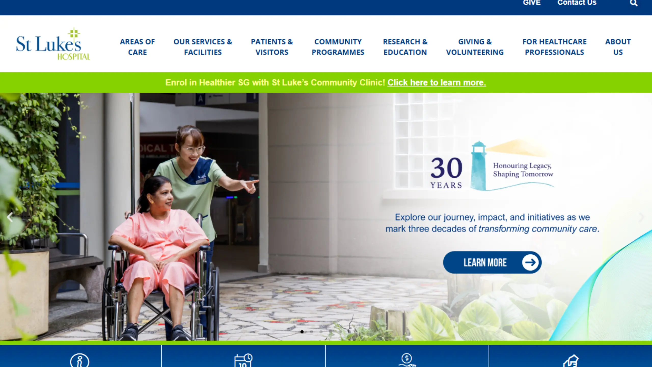 Example of a medical hospital web design