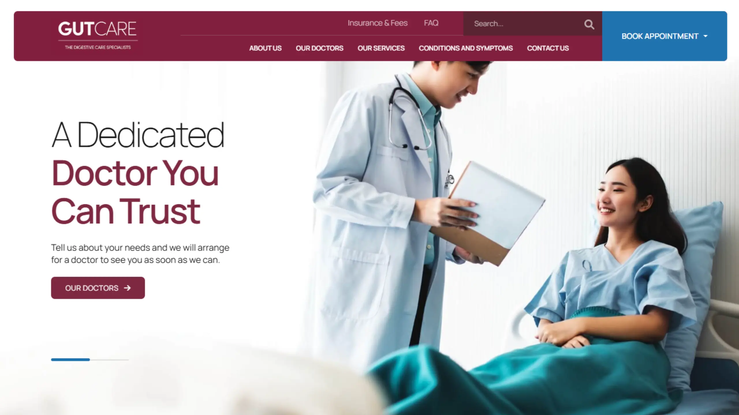Gutcare website design and SEO