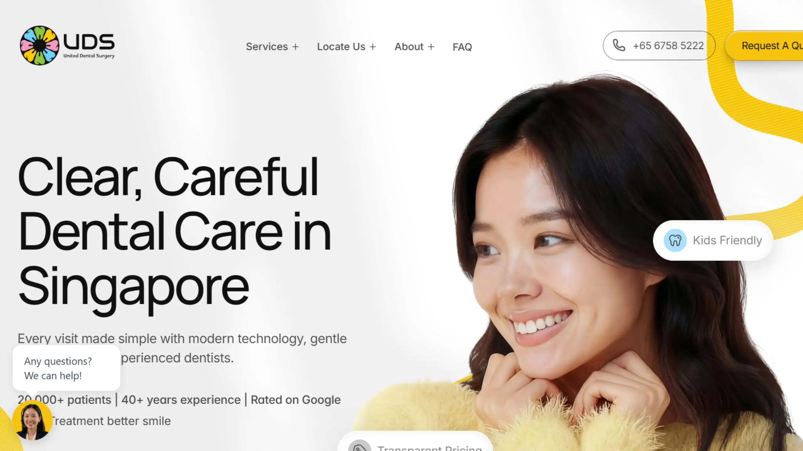 Example of the United Dental Surgery website